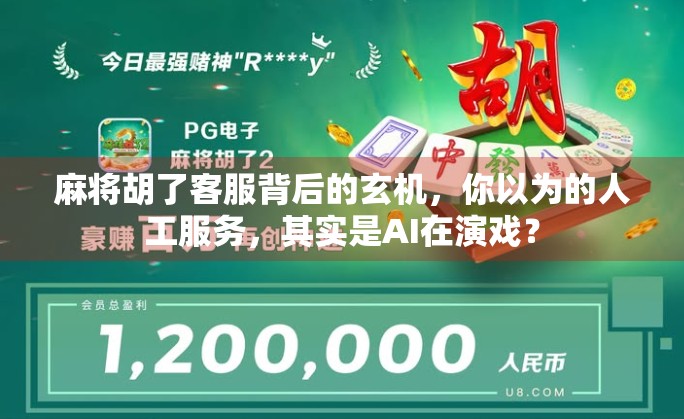 麻将胡了客服背后的玄机,你以为的人工服务,其实是AI在演戏?