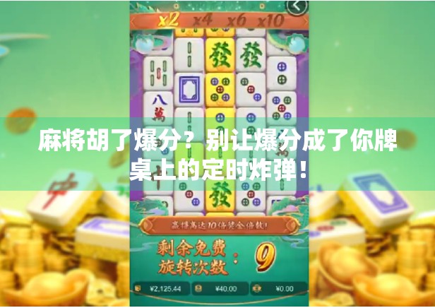 麻将胡了爆分？别让爆分成了你牌桌上的定时炸弹！