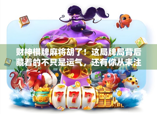 财神棋牌麻将胡了!这局牌局背后藏着的不只是运气,还有你从未注意的赢钱逻辑