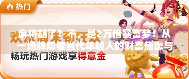 麻将胡了？不，是2万倍暴富梦！从一场牌局看当代年轻人的财富焦虑与幻想