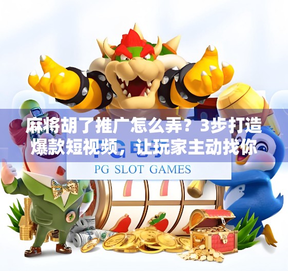 麻将胡了推广怎么弄？3步打造爆款短视频，让玩家主动找你玩！