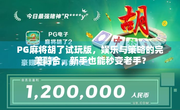 PG麻将胡了试玩版，娱乐与策略的完美融合，新手也能秒变老手？