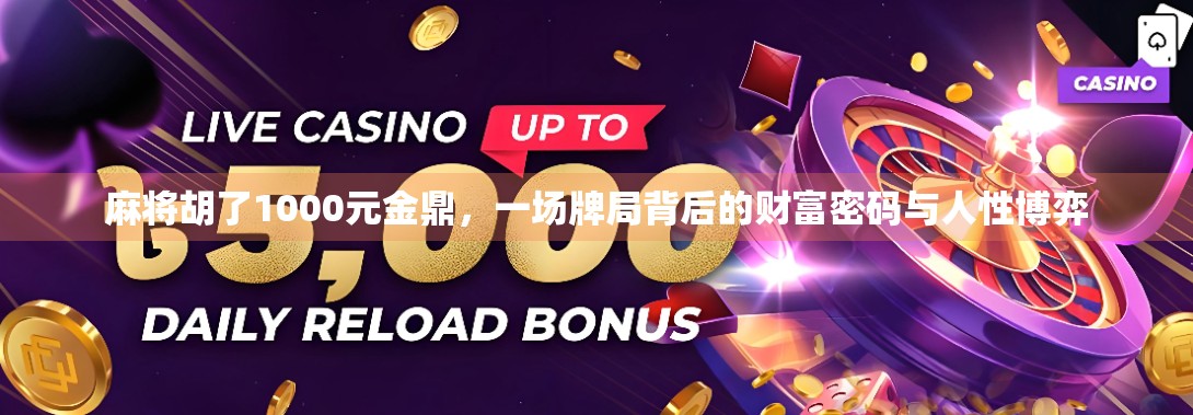 麻将胡了1000元金鼎，一场牌局背后的财富密码与人性博弈